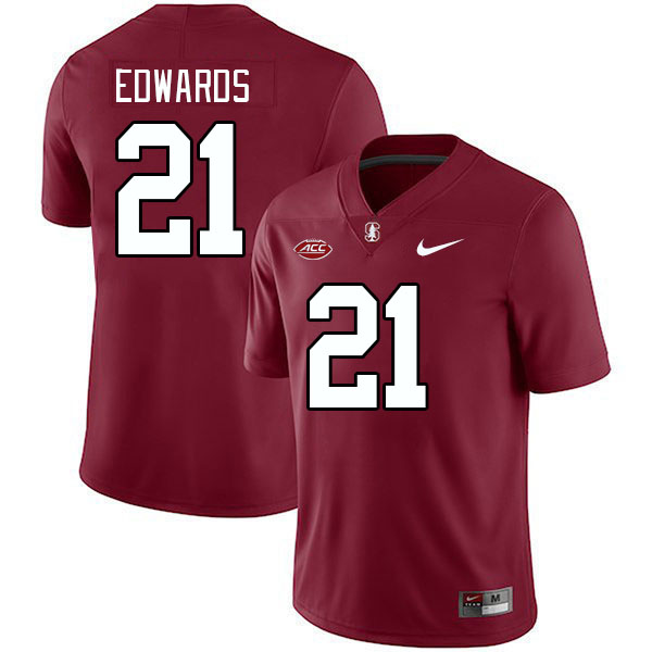 Men #21 Scotty Edwards Stanford Cardinal 2024 ACC Conference College Football Jerseys Stitched-Cardi